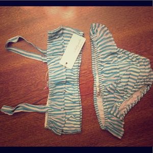 Nellystella ocean blue cotton bikini. Size 6 NWT.